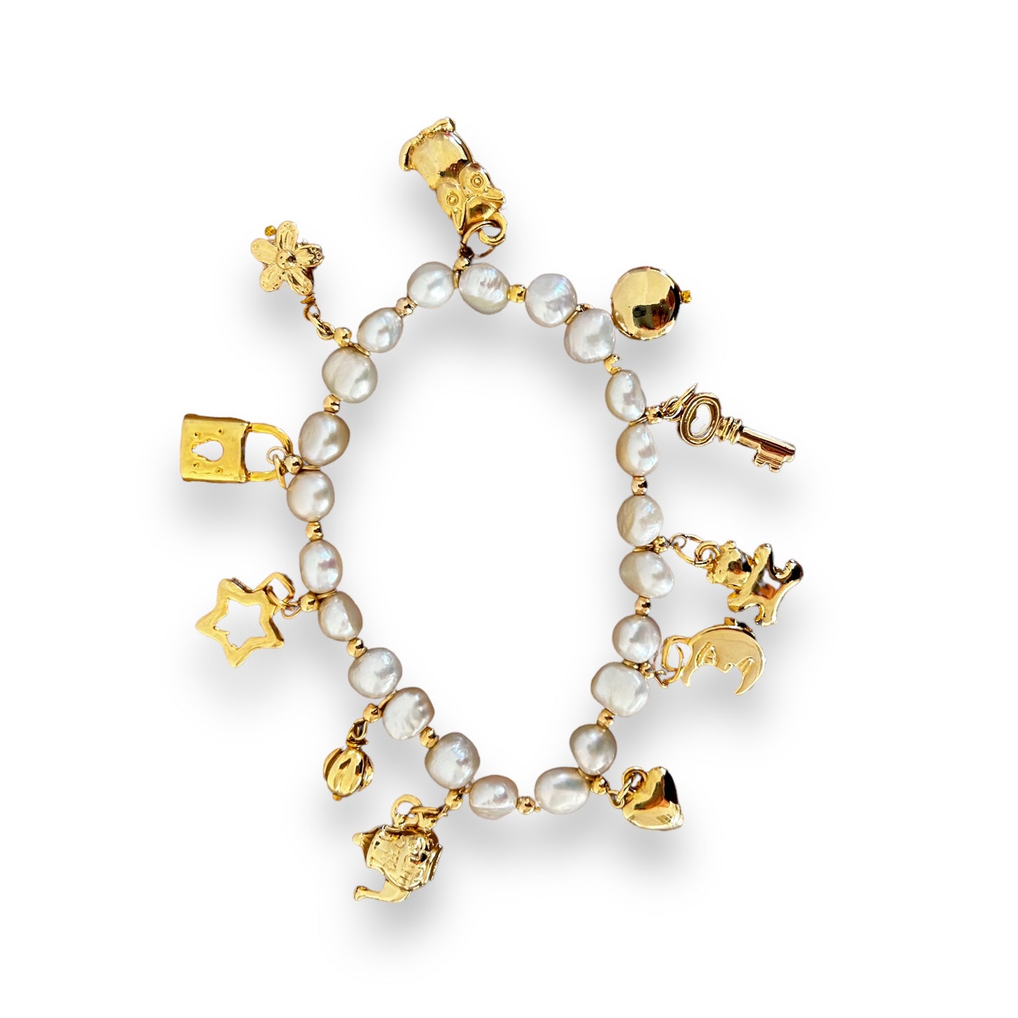 MY DREAMSHINES CHARMS AND PEARLS elastic bracelet