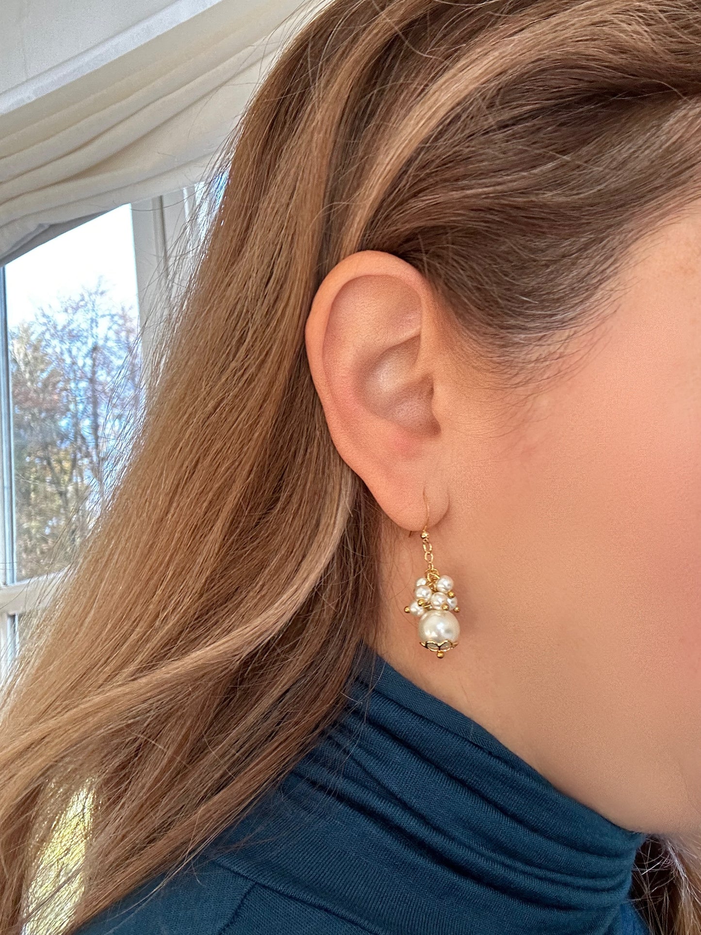 DREAMWEAVER pearl french hook earrings