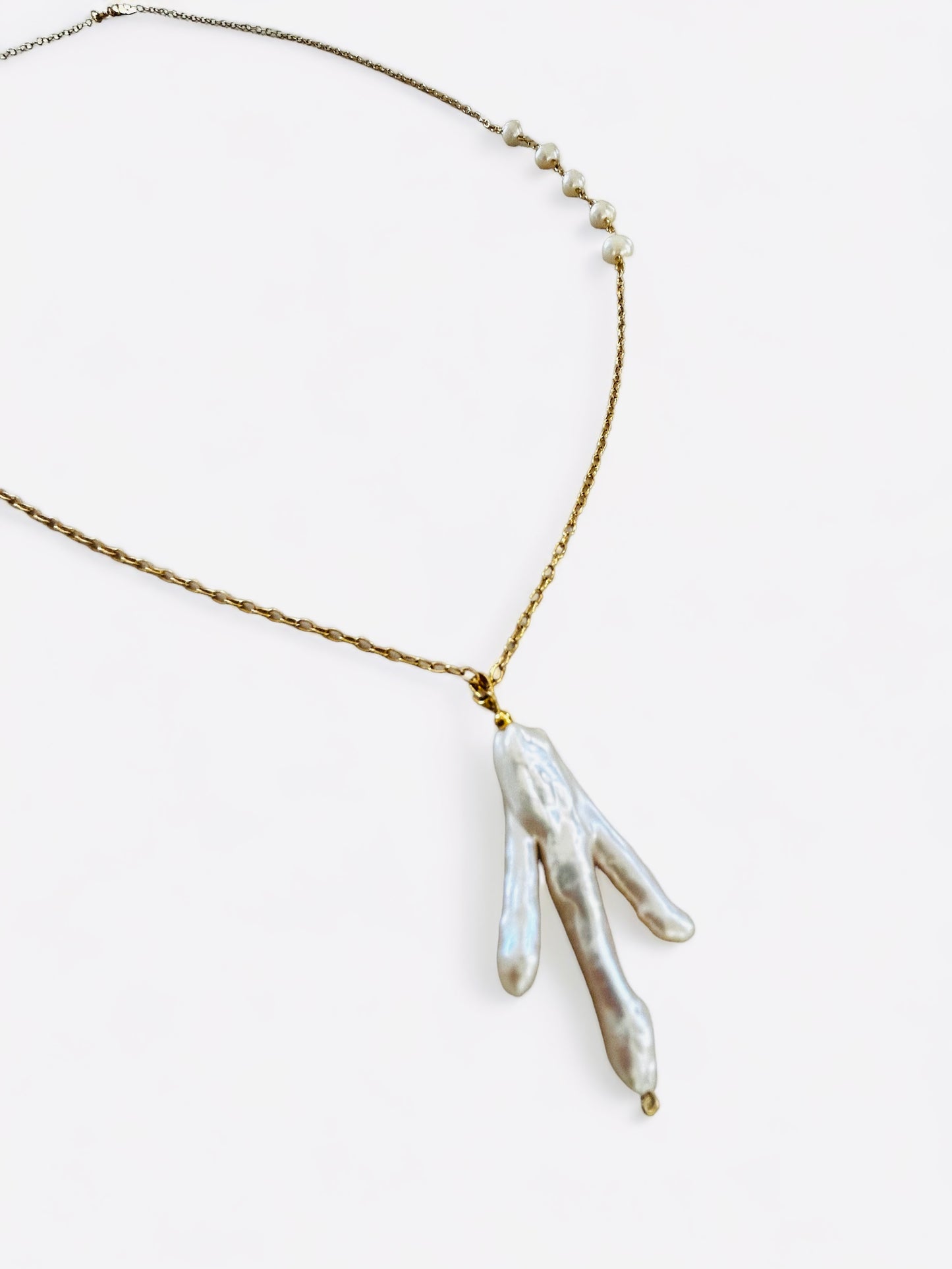 BAROQUE BAGUETTE DREAMSHINES PEARL necklace long