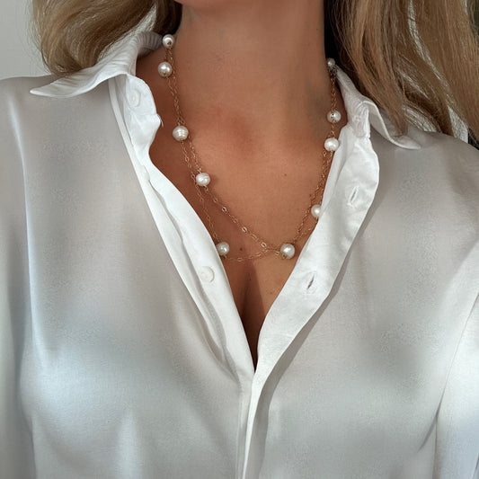 DREAMSHINES PEARL CONSTELLATION long necklace