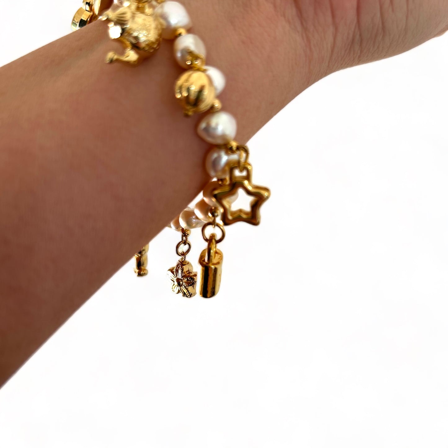 MY DREAMSHINES CHARMS AND PEARLS elastic bracelet