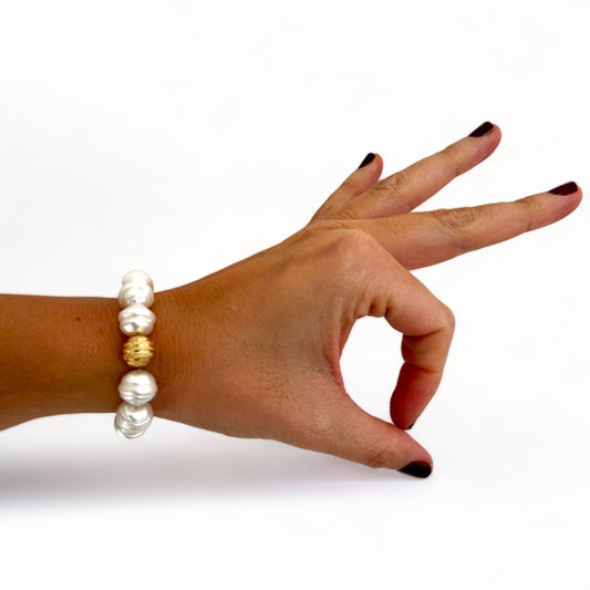 DREAMSHINES PEARL WITH A TWIST elastic bracelet