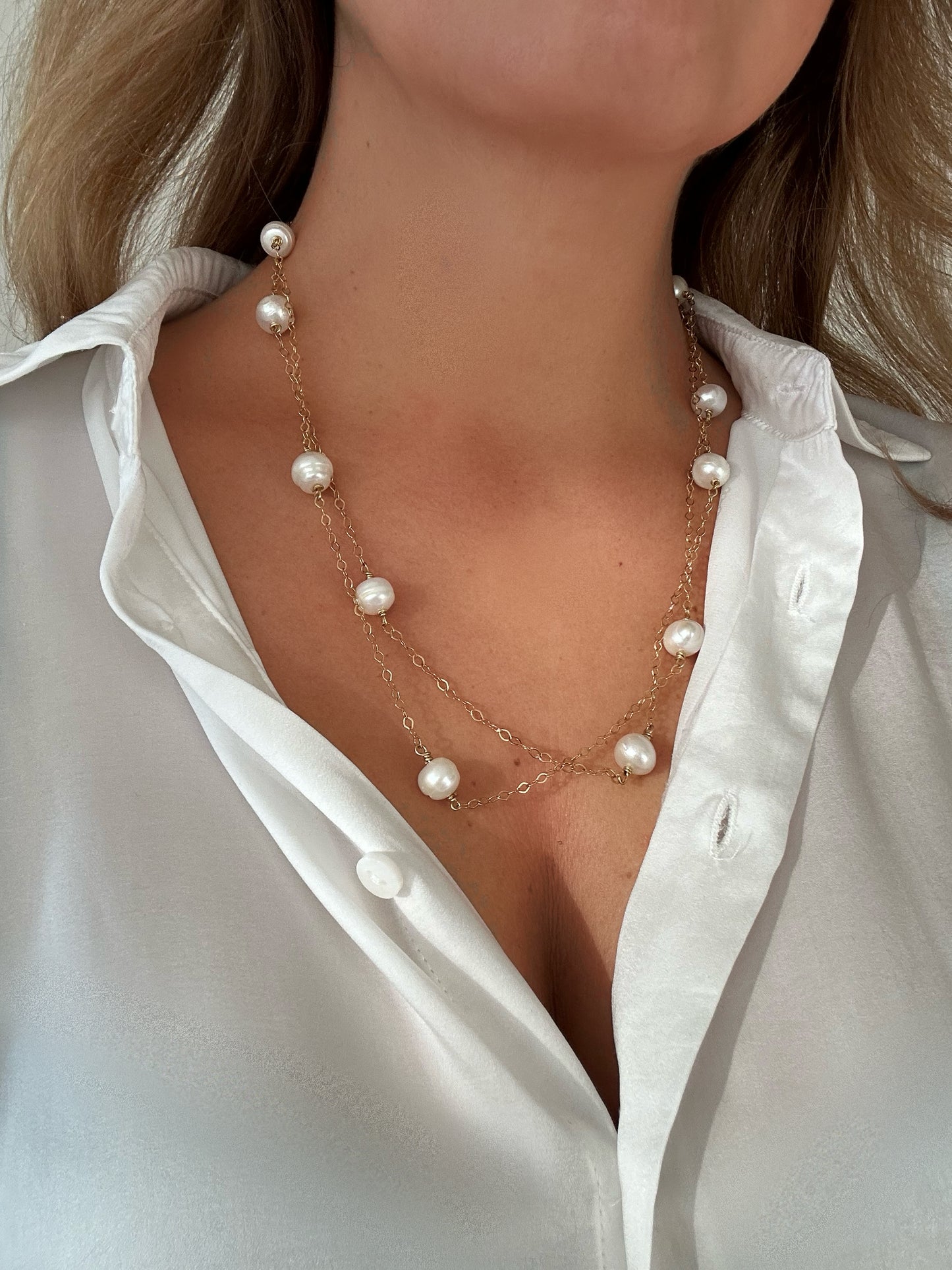 DREAMSHINES PEARL CONSTELLATION long necklace